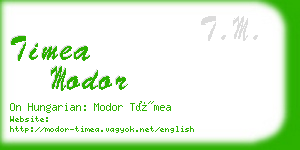 timea modor business card